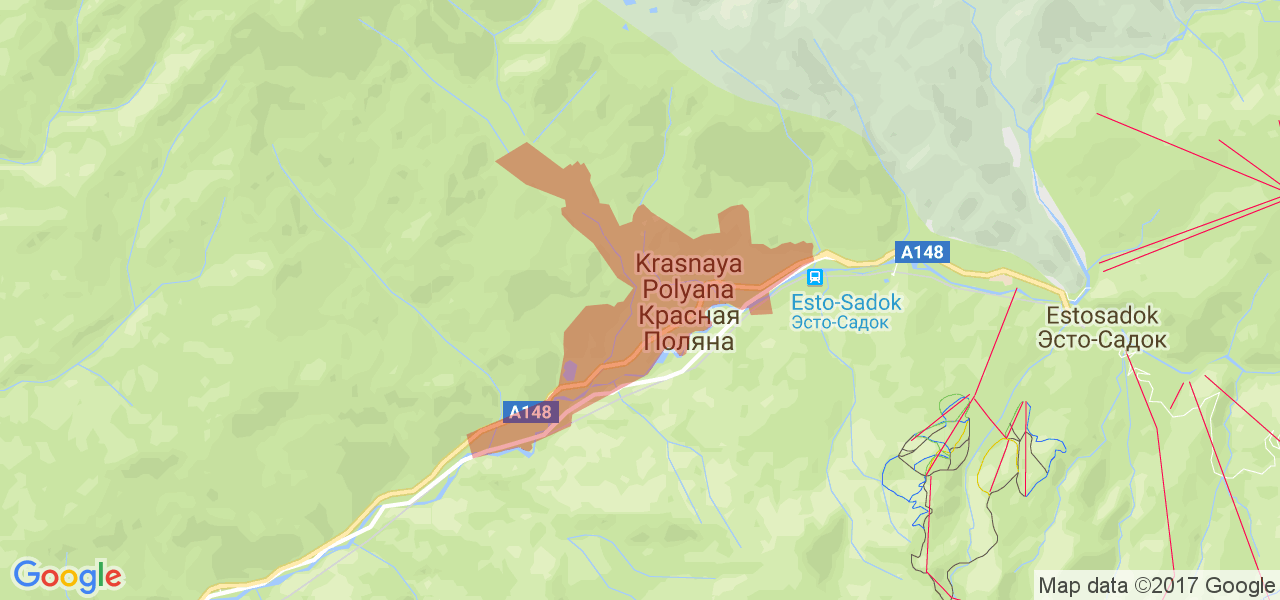 Карта красная поляна московской карта