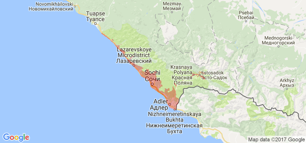 Сочи область край. Границы города Сочи на карте. Сочи границы на карте Сочи. Сочи на карте Краснодарского края с районами. Карта побережья Сочи.