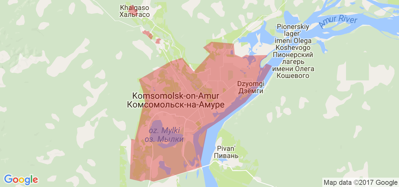Карта комсомольск амуре