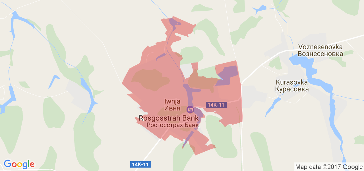 Ивня белгородской области карта