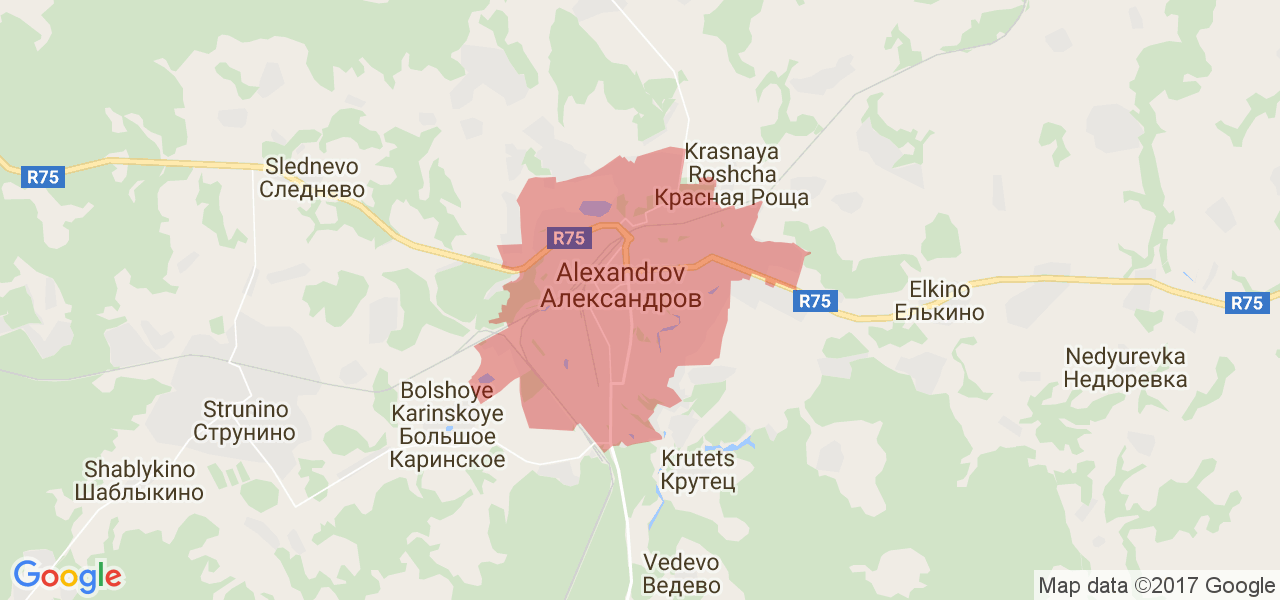 Александров на карте владимирской