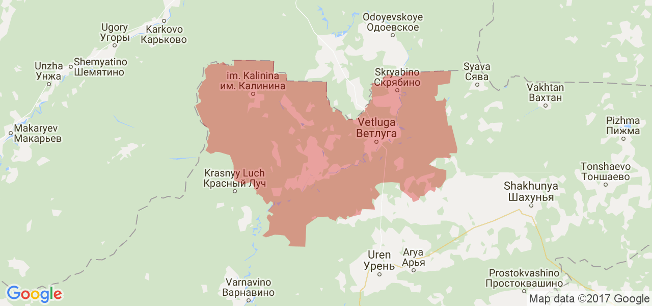 Нижегородская область сява карта