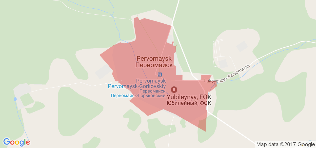 Первомайск Нижегородская область на карте.