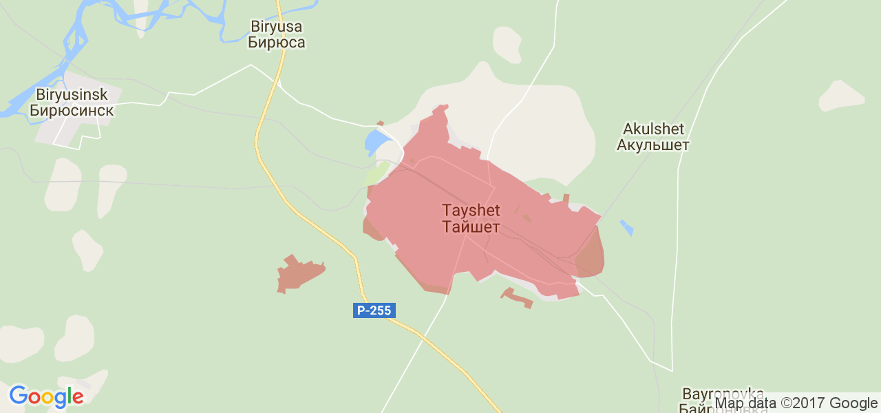 Тайшет карта 3д