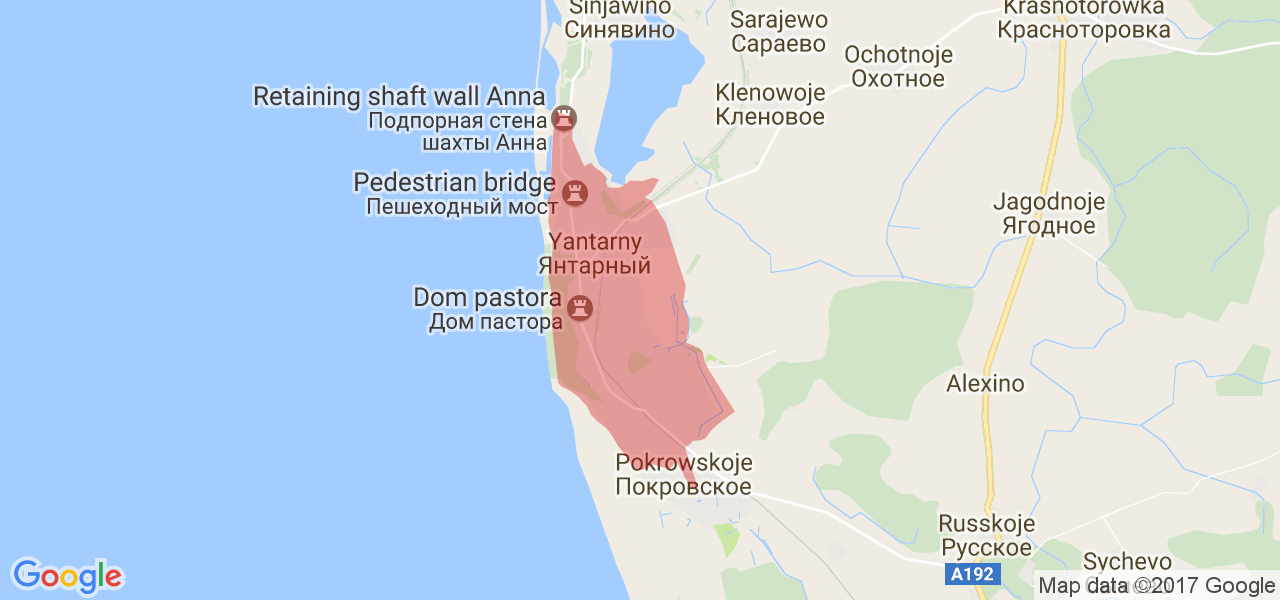 Янтарный калининградская область карта города