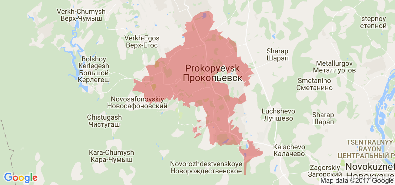 Киселевск кемеровская область карта