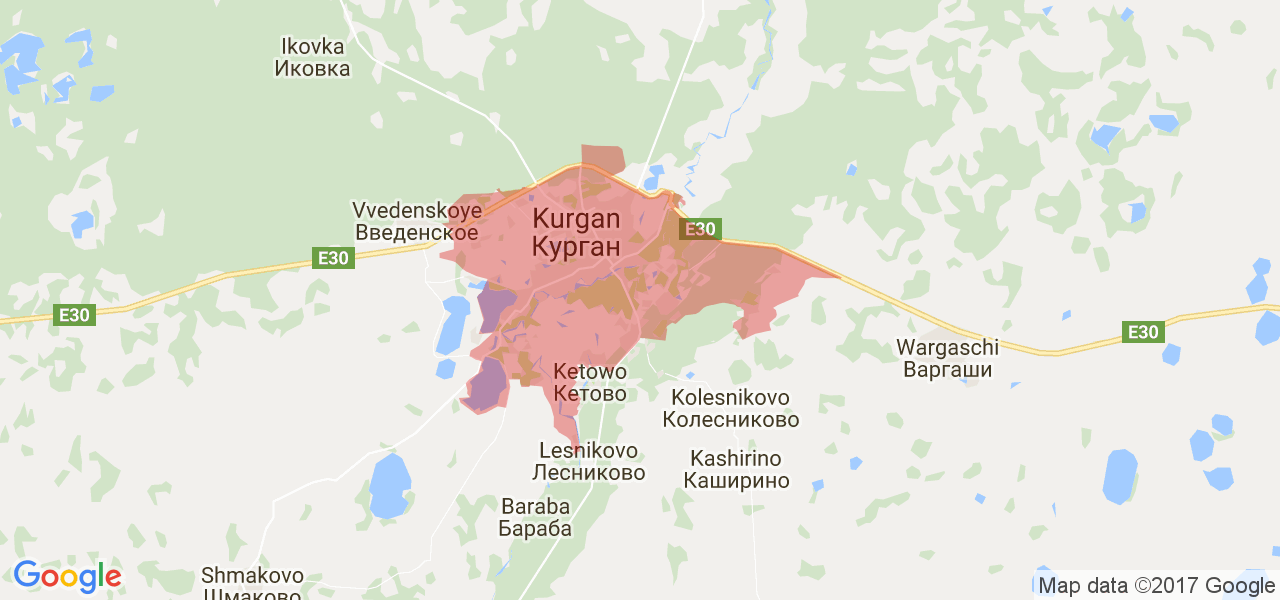 Карта Кургана Фото