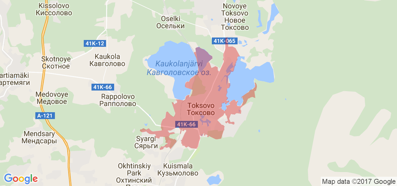 Токсово ленинградская область карта расстояние до санкт петербурга