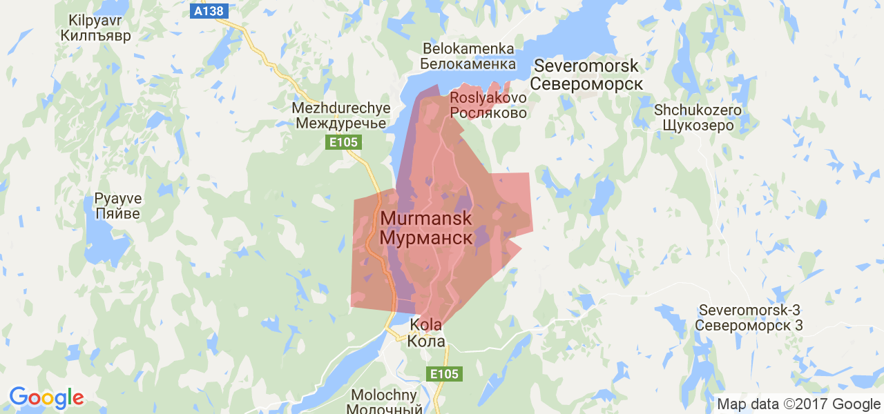 Мурманск местоположение