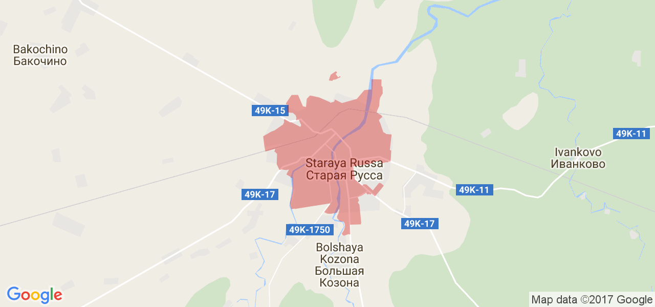 Старая русса план города