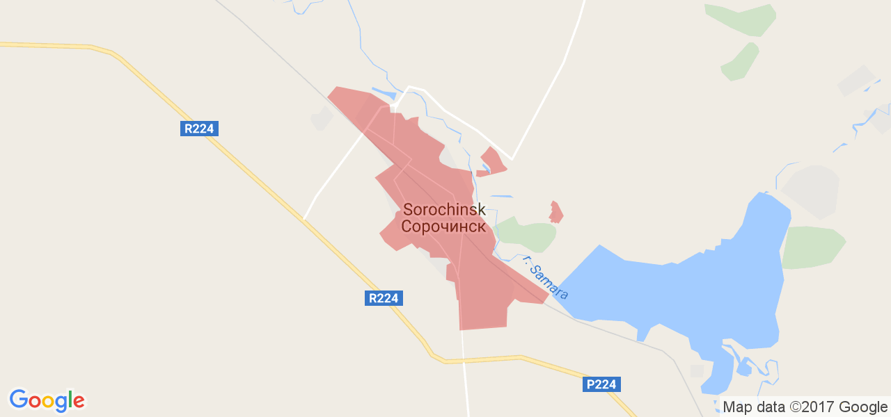 Карта сорочинска оренбургской