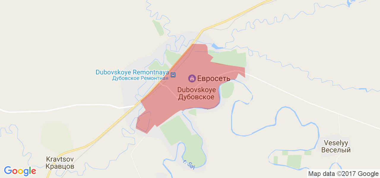 Карта города дубовка