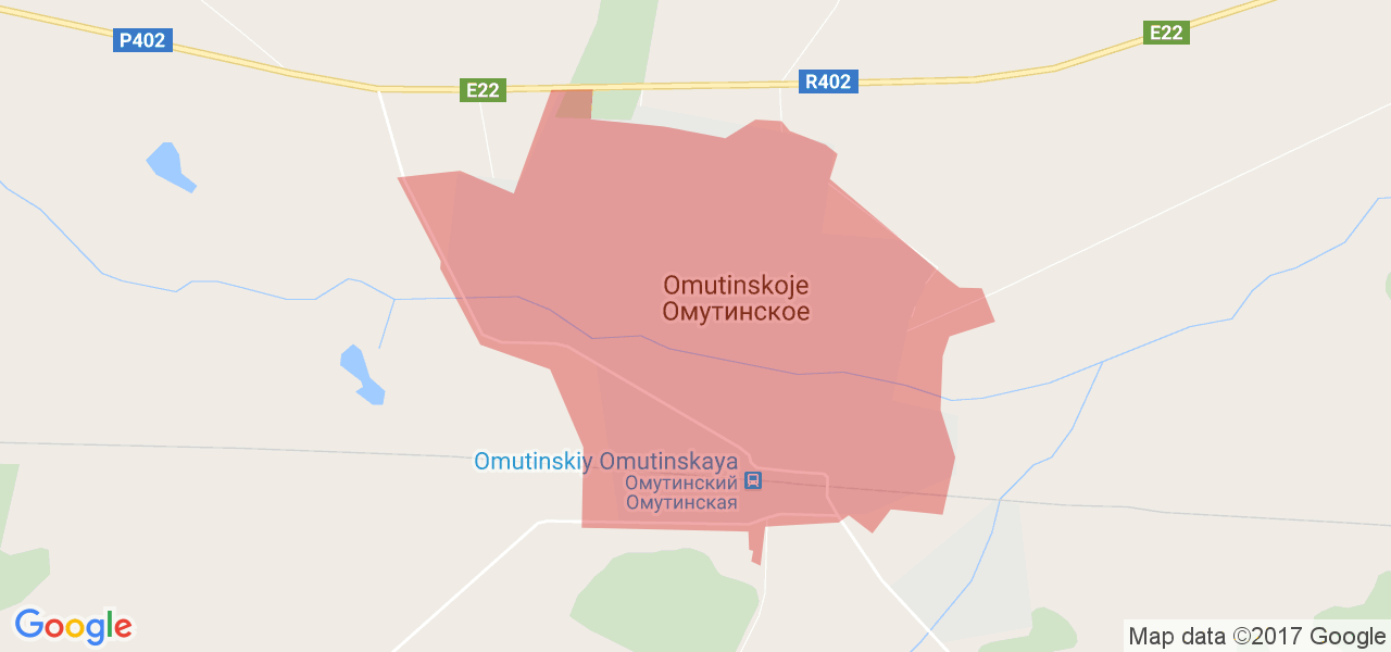 Карта села омутинского