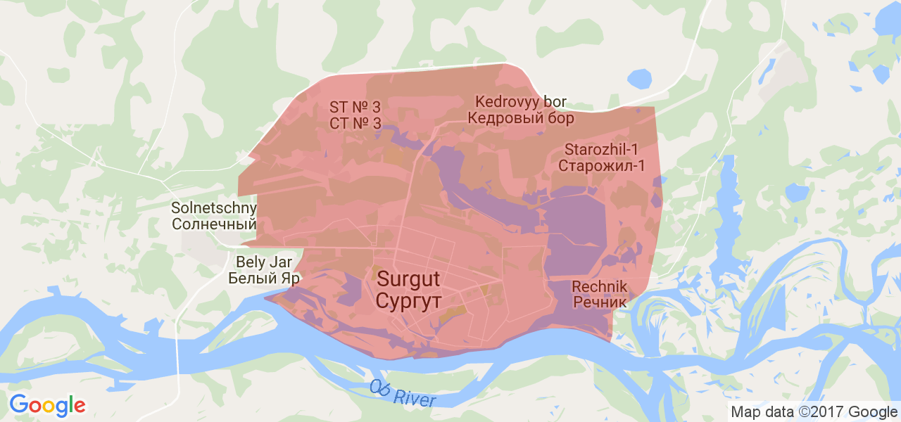 Карта Фото Сургута