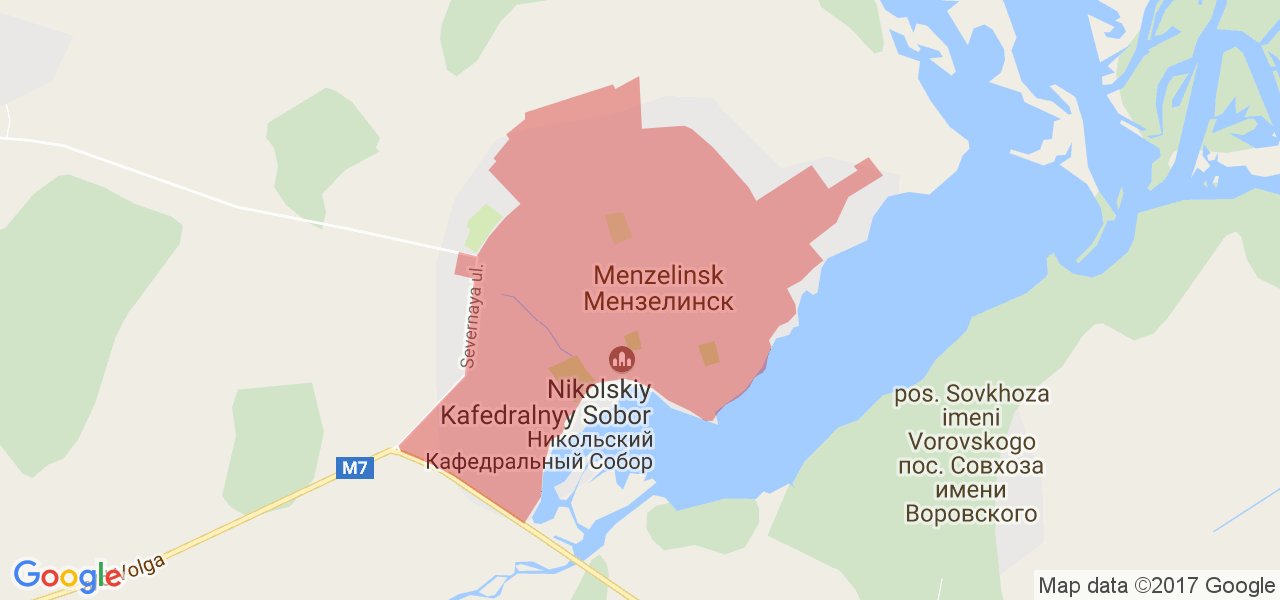 Мензелинск карта города