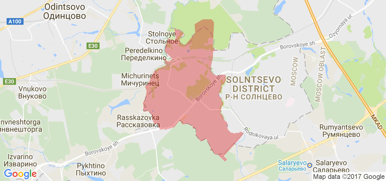 Карта москвы новопеределкино