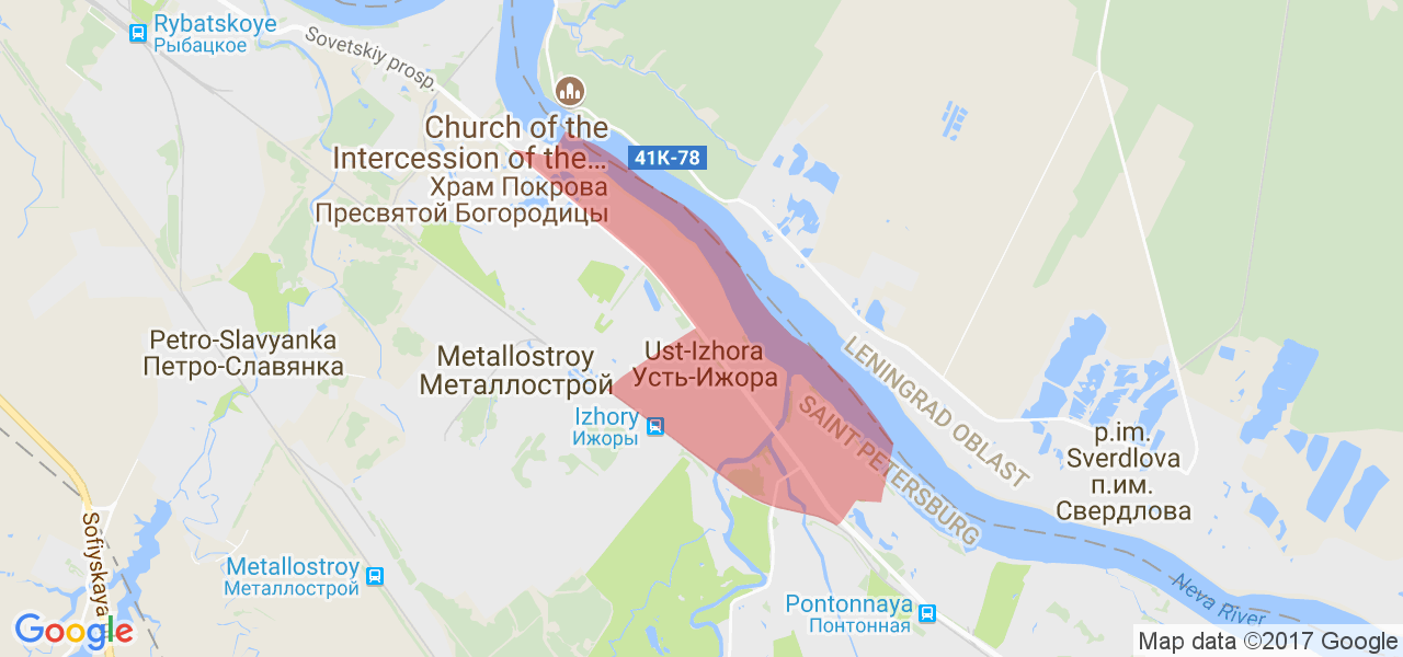 Карта питер рыбацкое