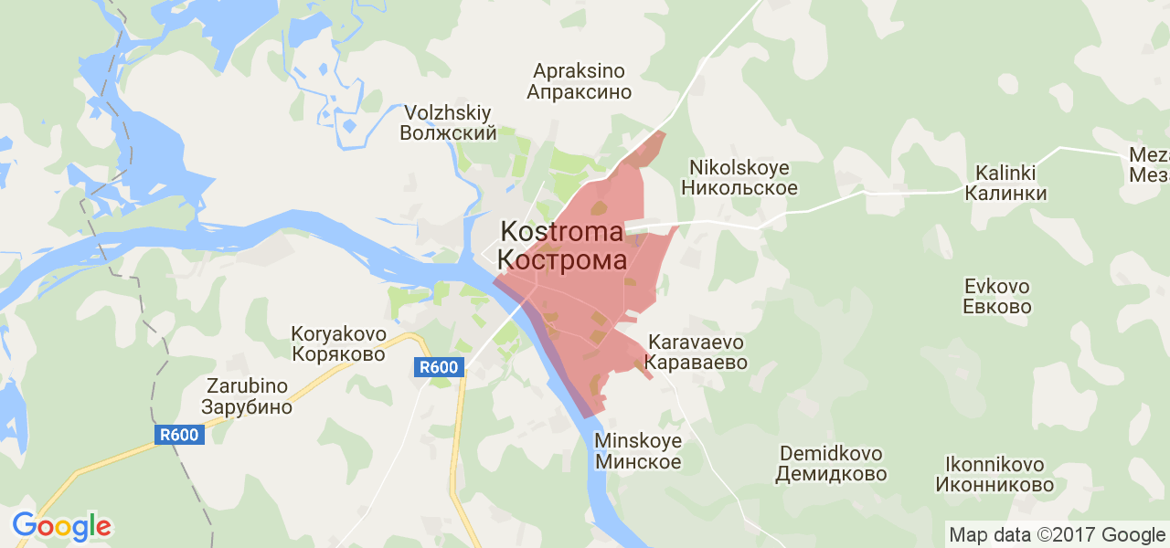 Коряково кострома карта