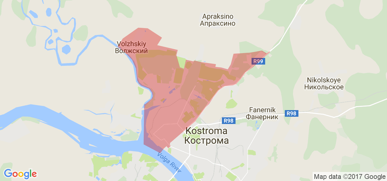 Парфеньево костромская область карта