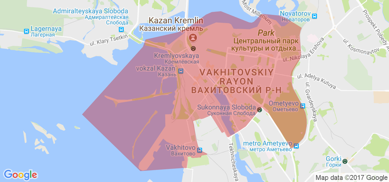 Сколько в казани в московском районе. Вахитовский район Казань на карте.