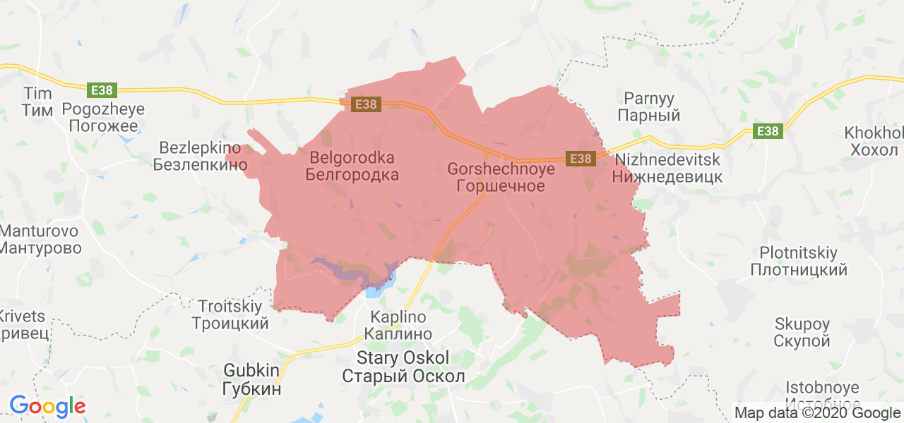 Изображение Горшеченского района Курской области на карте