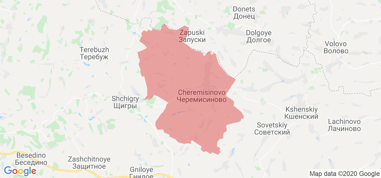 Изображение Черемисиновского района Курской области на карте