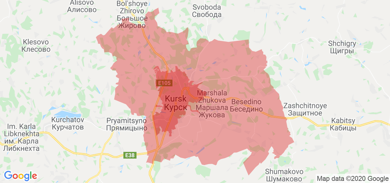 Изображение Курского района Курской области на карте