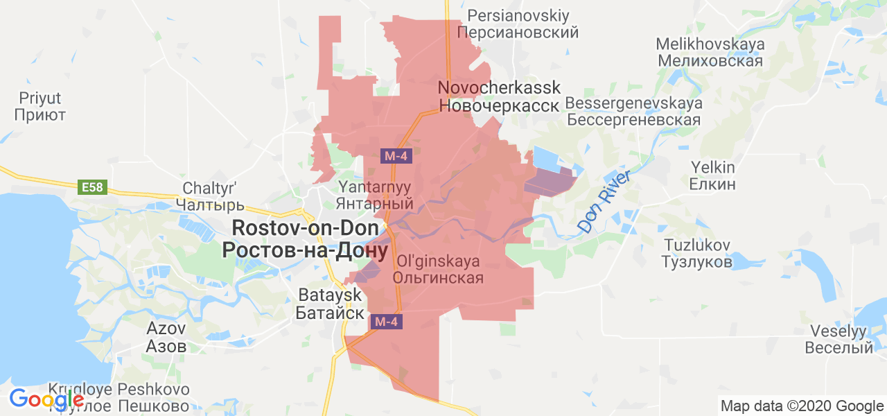 Изображение Азовского района Ростовской области на карте