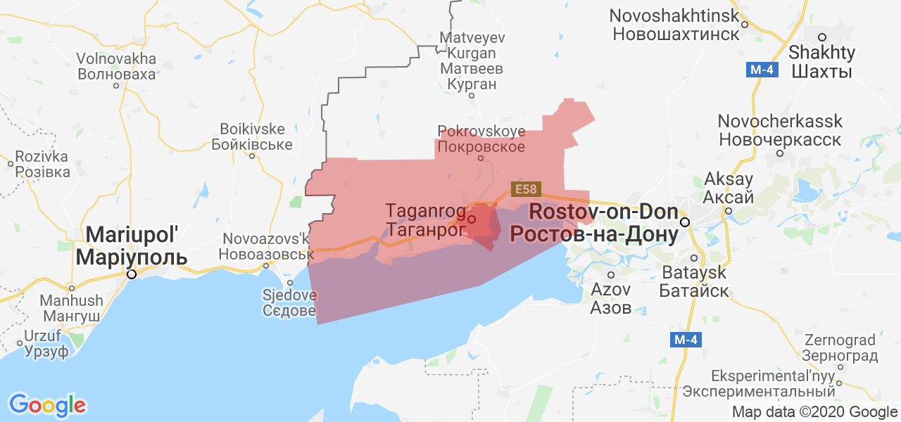 Изображение Неклиновского района Ростовской области на карте Изображение Неклиновского района Ростовской области на карте