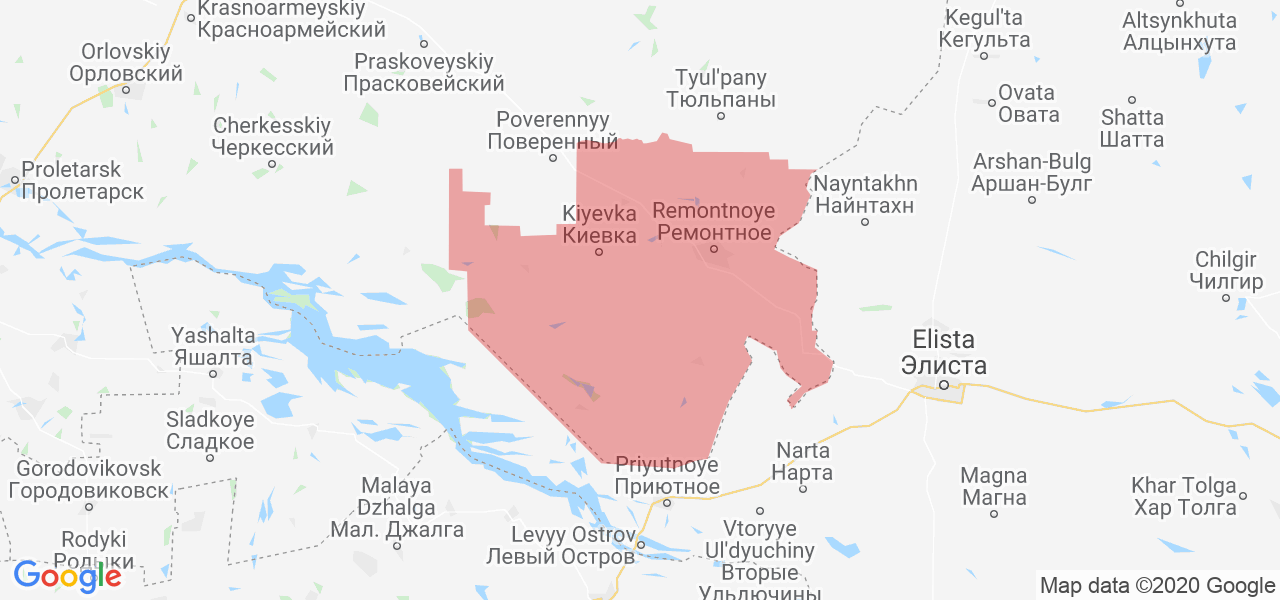 Изображение Ремонтненского района Ростовской области на карте
