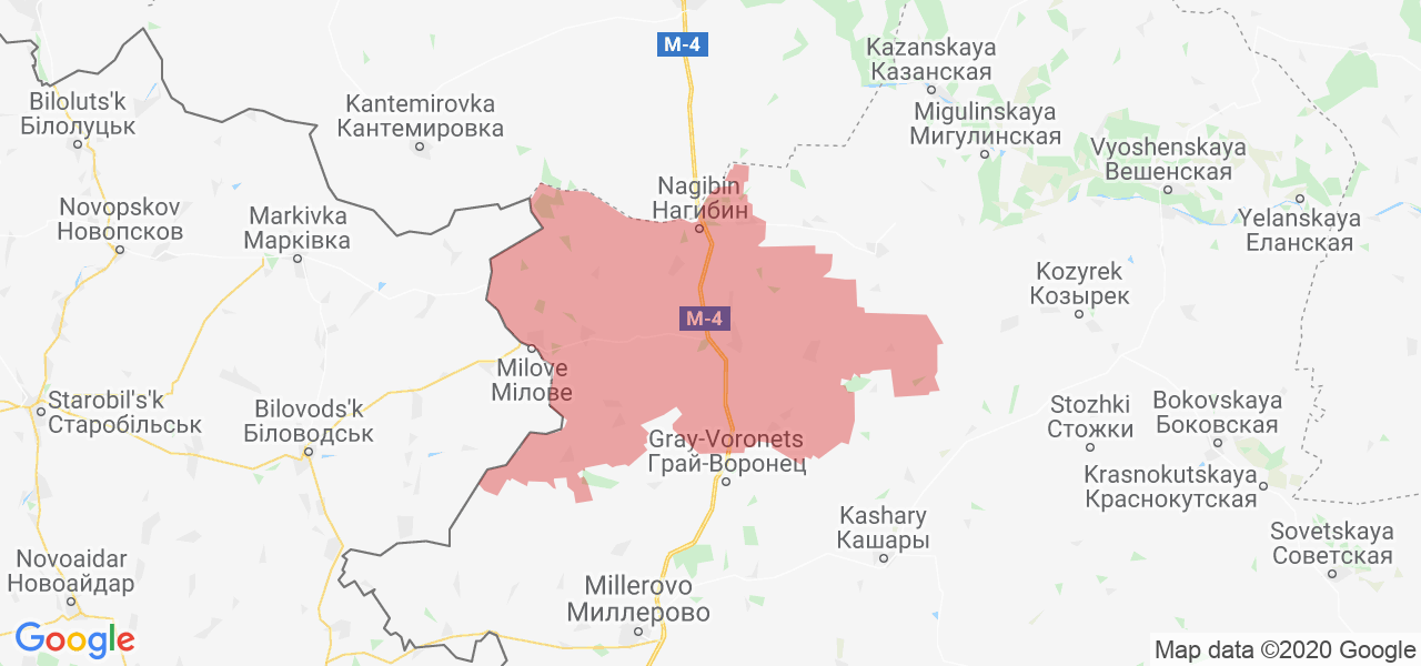 Изображение Чертковского района Ростовской области на карте