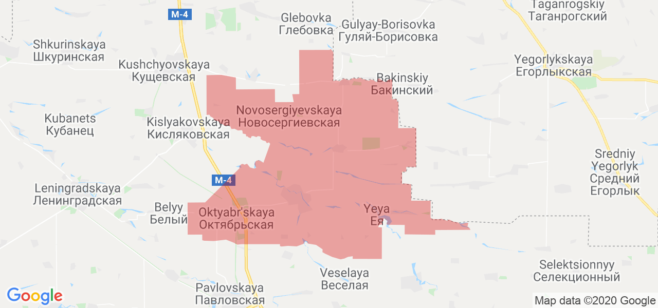 Изображение Крыловского района Краснодарского края на карте