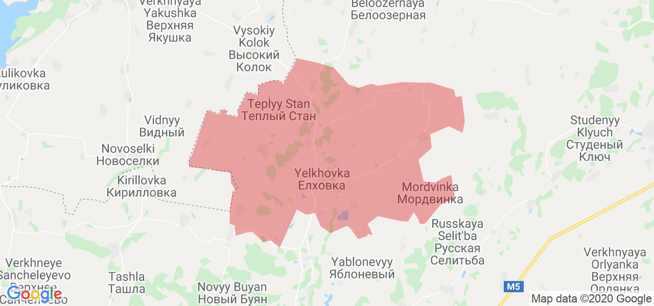 Изображение Елховского района Самарской области на карте