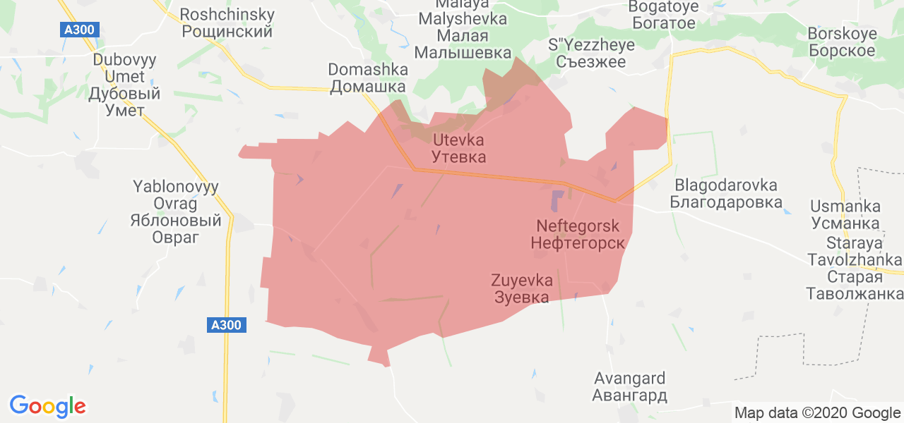 Изображение Нефтегорского района Самарской области на карте