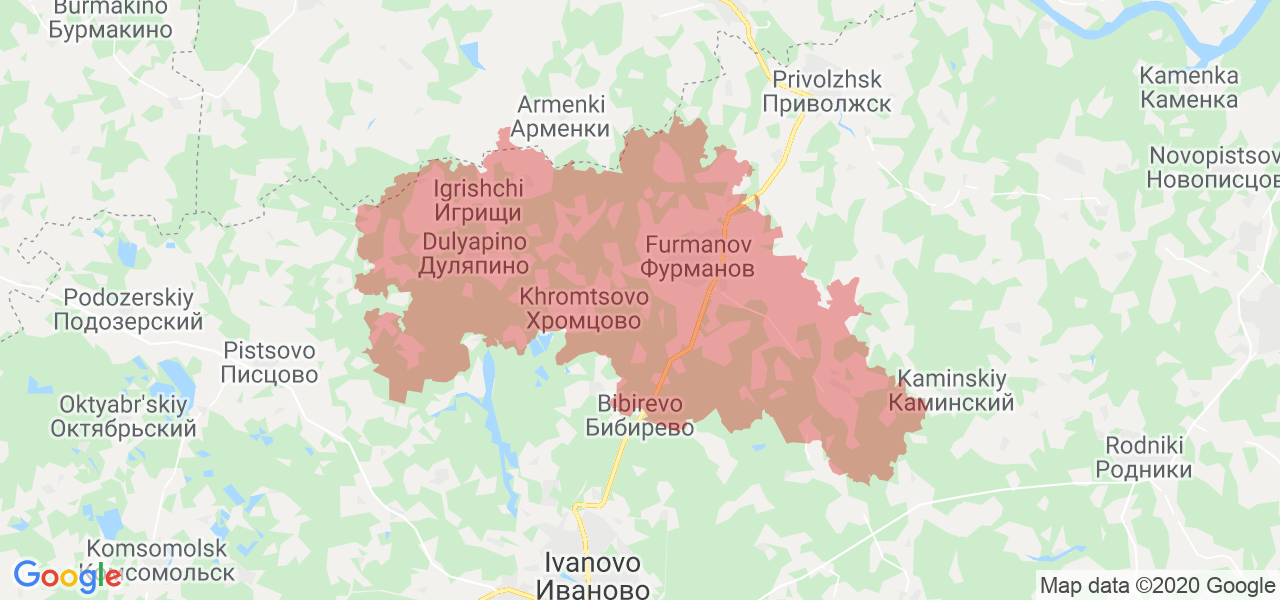 Гугл карта ивановской области