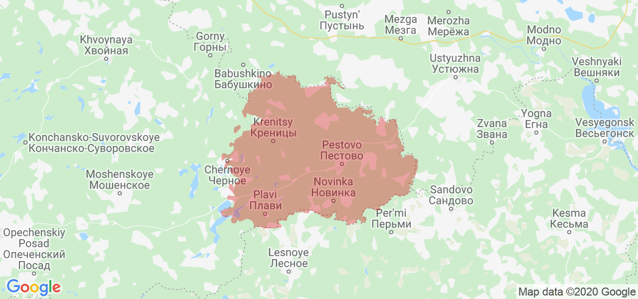 Карта пестово новгородской области