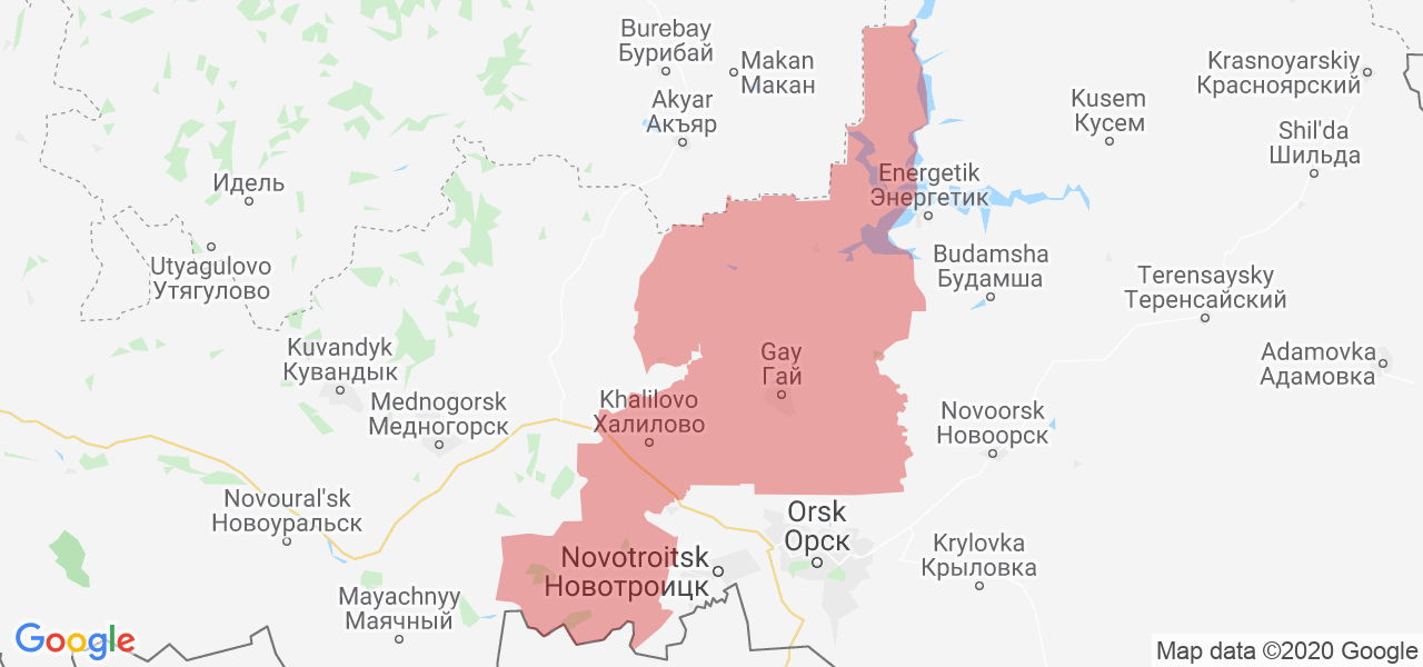 Карта г гай оренбургской области