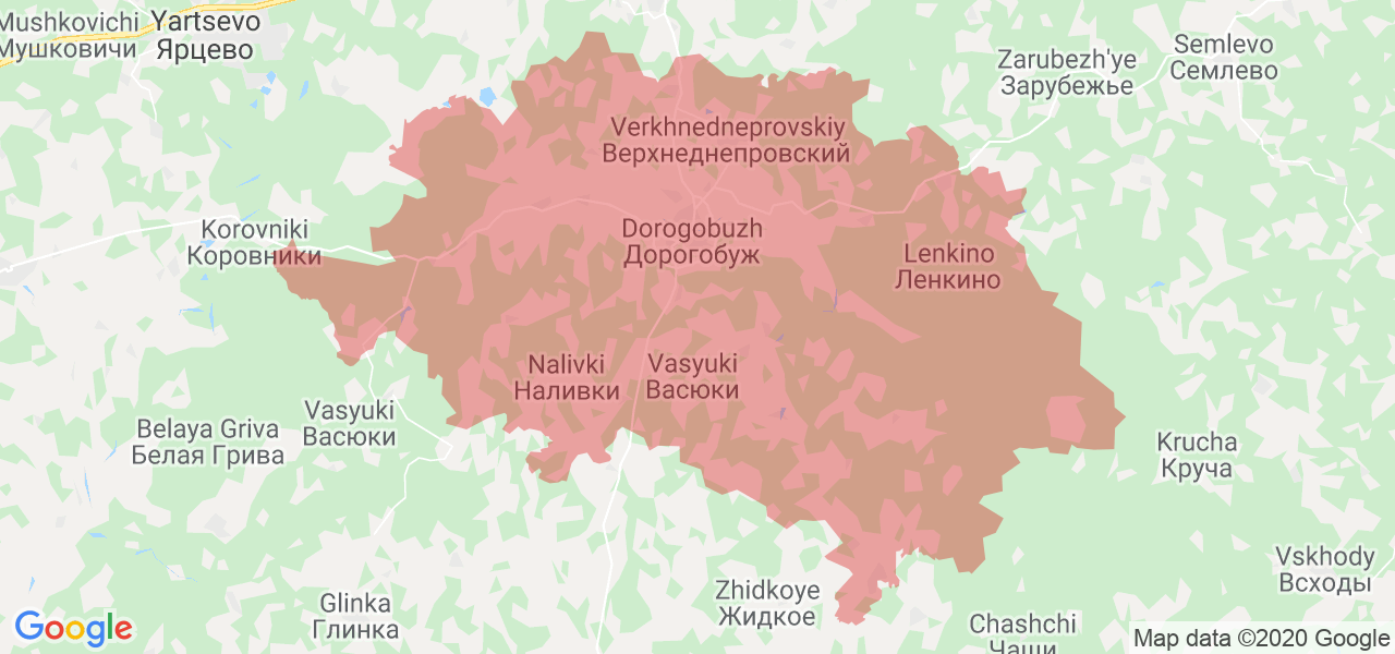 Изображение Дорогобужского района Смоленской области на карте