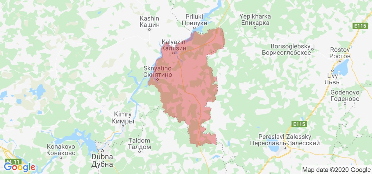 Подробная карта калязинского района тверской области