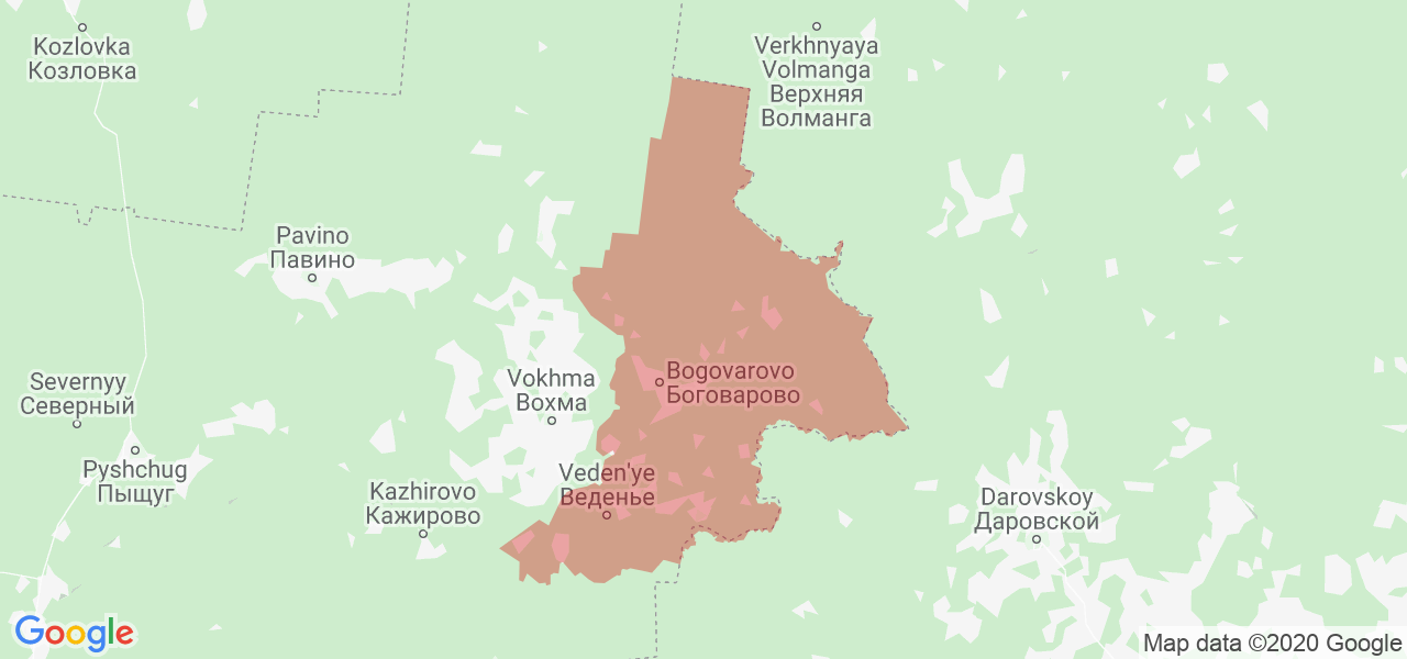 Изображение Октябрьского района Костромской области на карте
