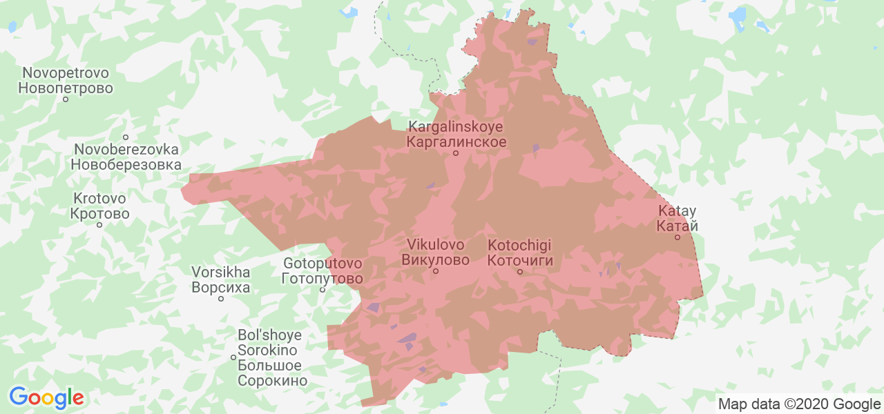 Изображение Викуловского района Тюменской области на карте