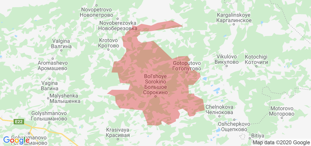 Изображение Сорокинского района Тюменской области на карте