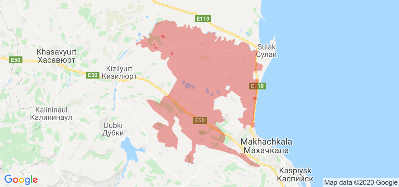 Изображение Кумторкалинского района Республики Дагестан на карте