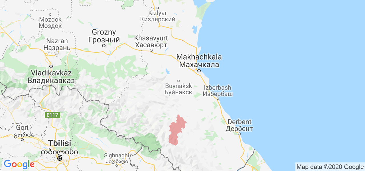 Изображение Лакского района Республики Дагестан на карте