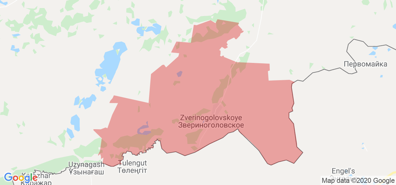 Изображение Звериноголовского района Курганской области на карте