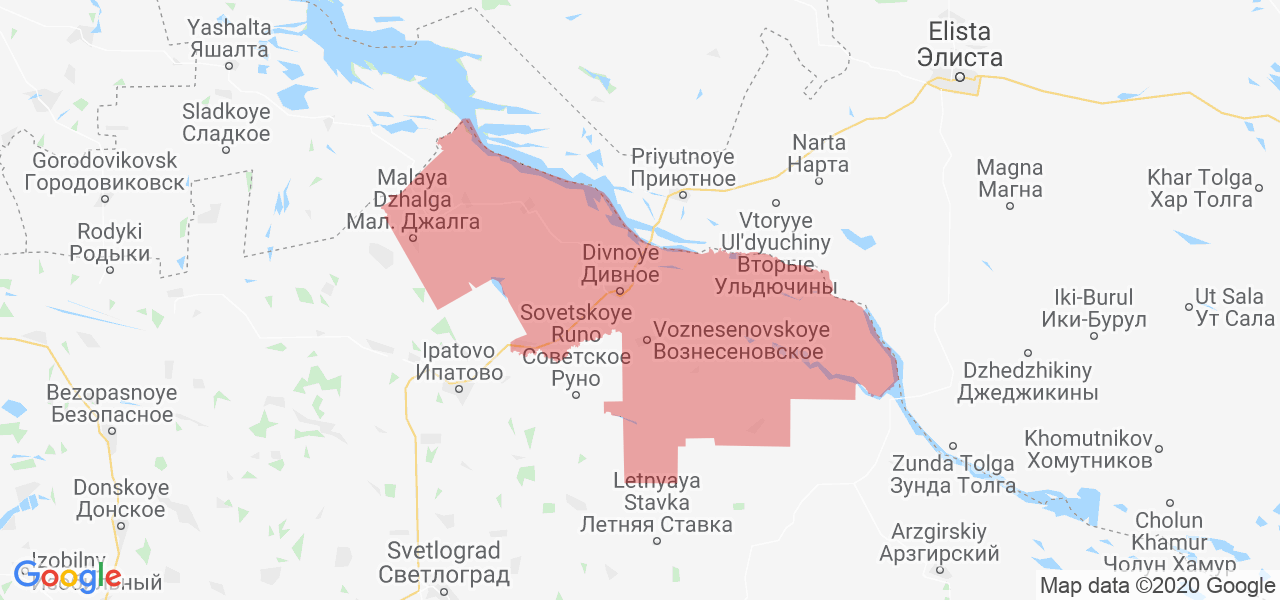 Изображение Апанасенковского района Ставропольского края на карте