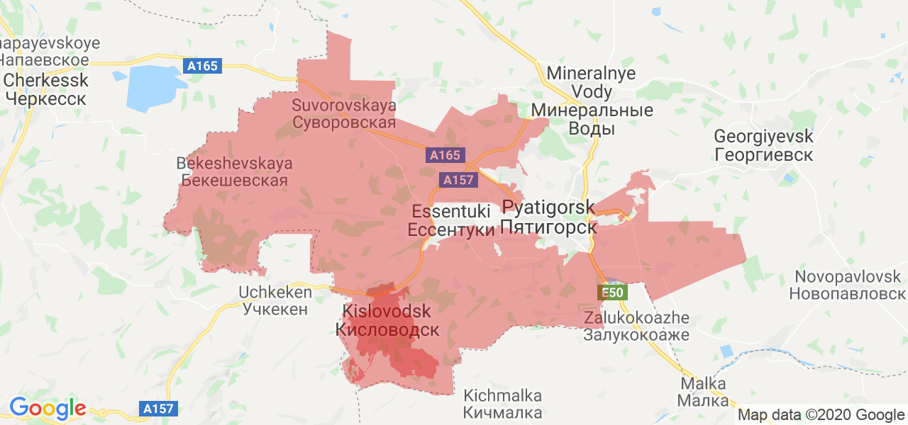 Изображение Предгорный район Ставропольского края на карте