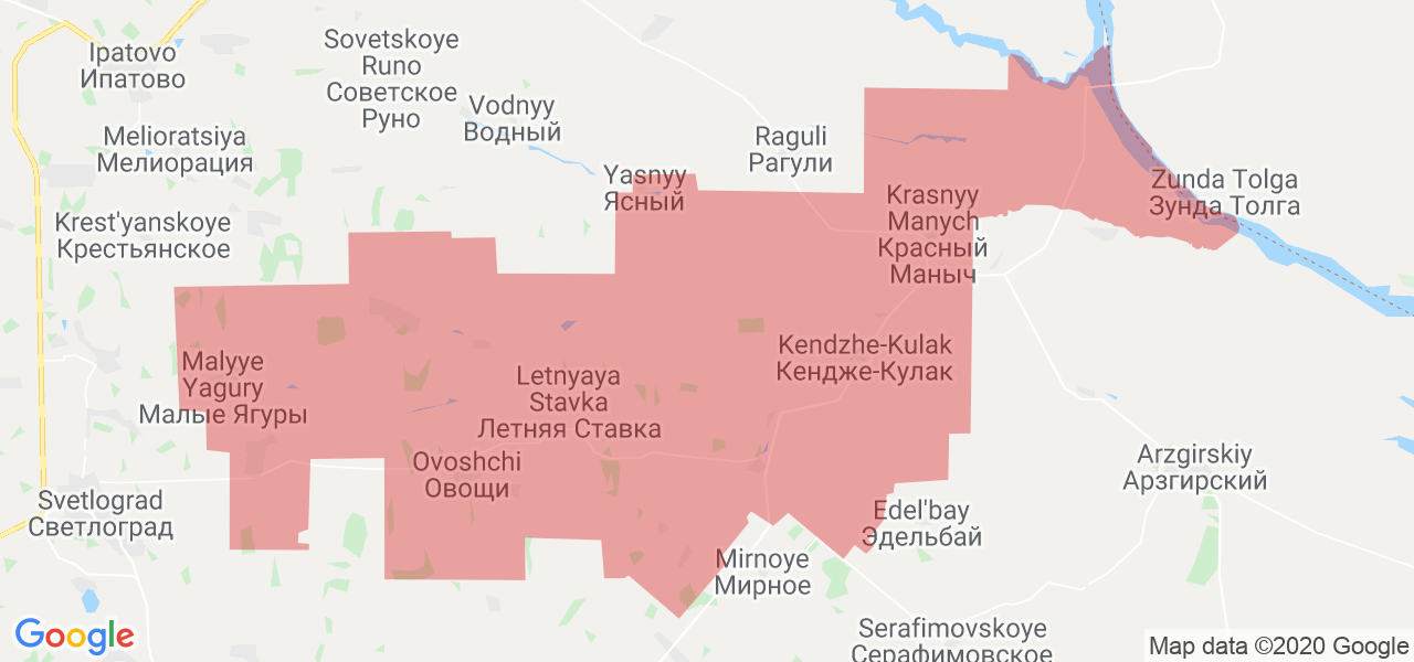 Изображение Туркменского района Ставропольского края на карте