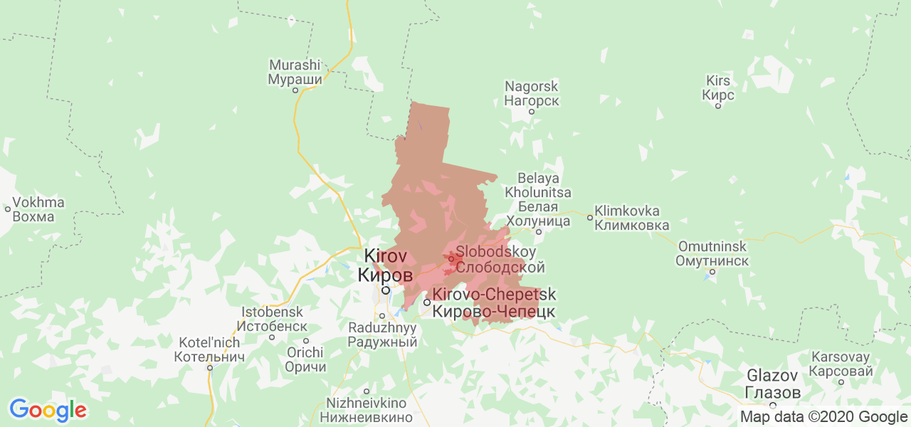 Изображение Слободской район Кировской области на карте