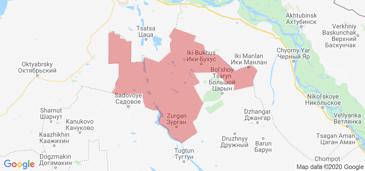 Изображение Малодербетовского района Республики Калмыкия на карте